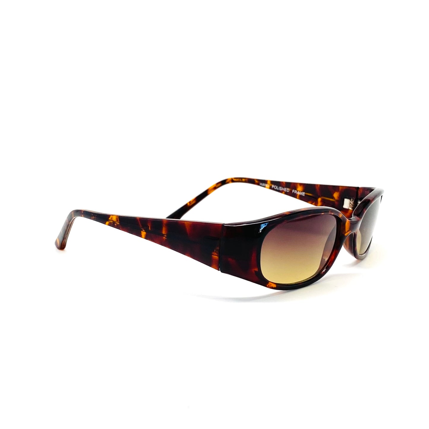 Vintage Small Size Alexine Oval Frame Sunglasses - Orange
