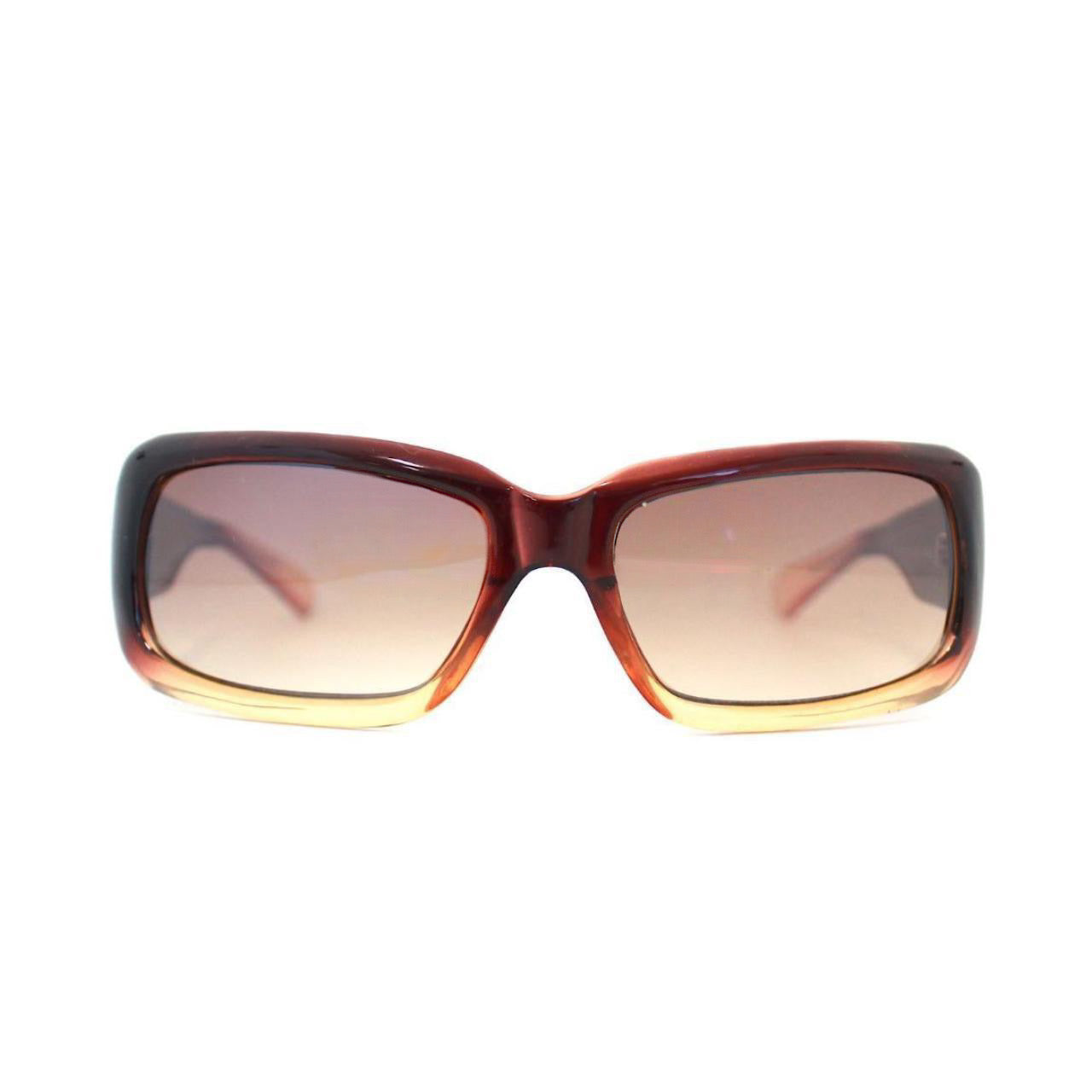 //Prototype 95// Oversized Chopper Cross Wraparound Sunglasses - Red