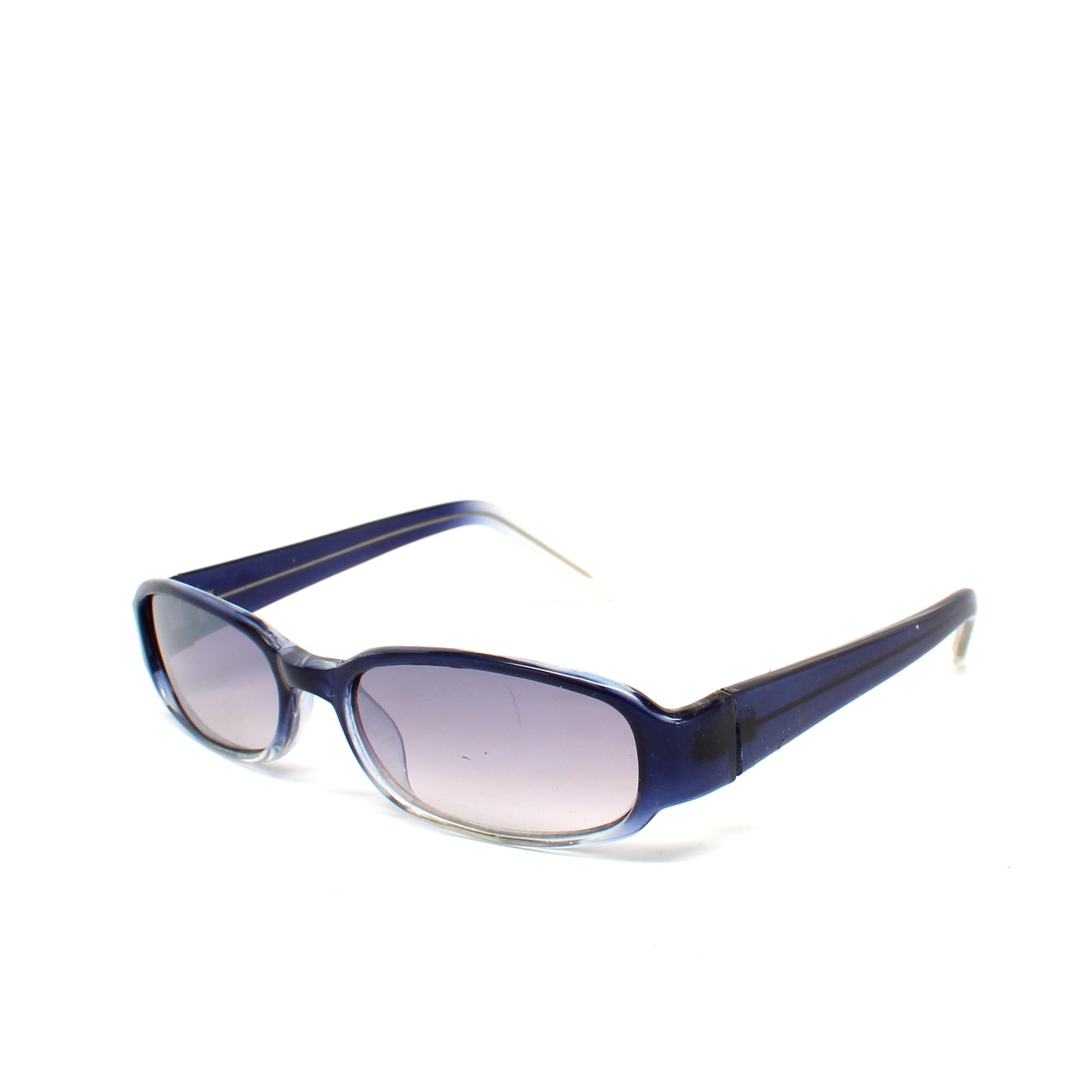 Vintage SMALL Size Y2k Neo Transparent Deadstock Rectangle Sunglasses - Blue (READ SIZE)