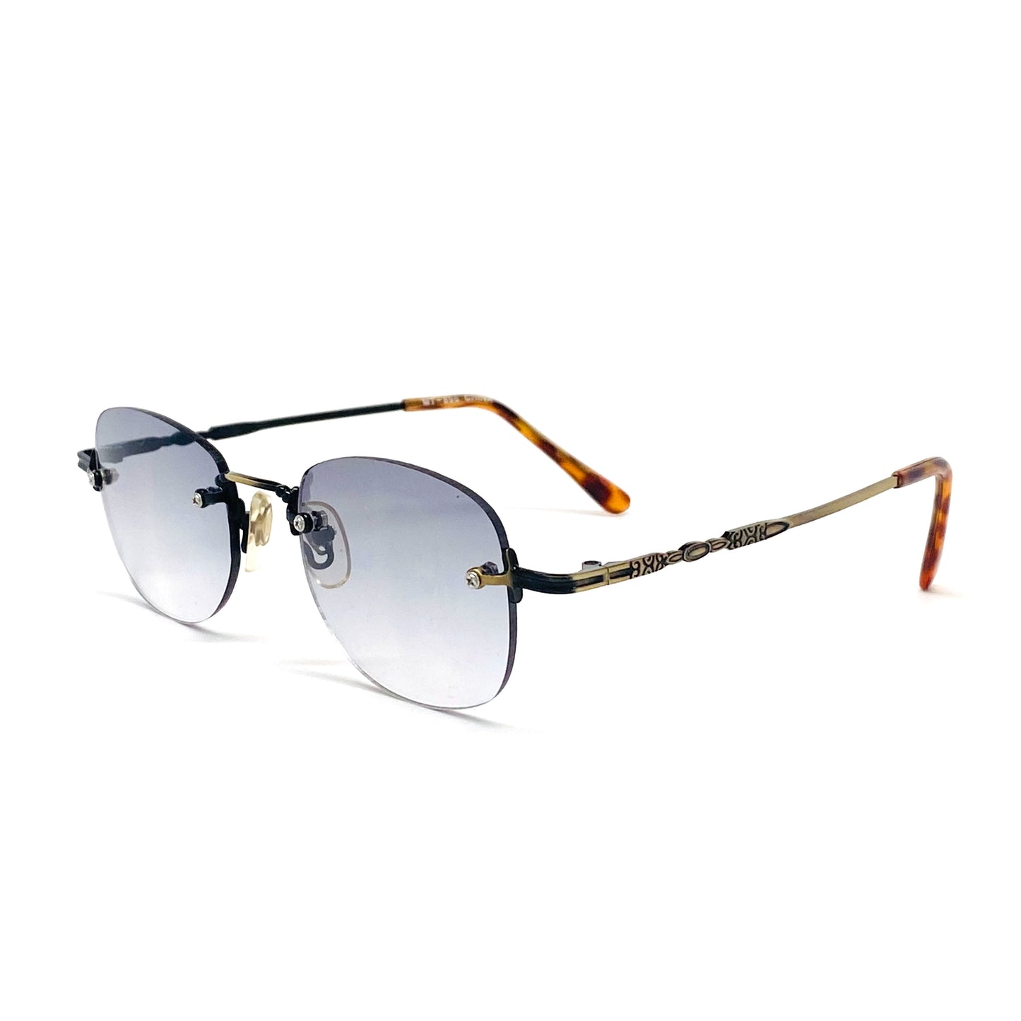 Frameless Roxbury Deadstock Black Frame Vintage Rimless Sunglasses