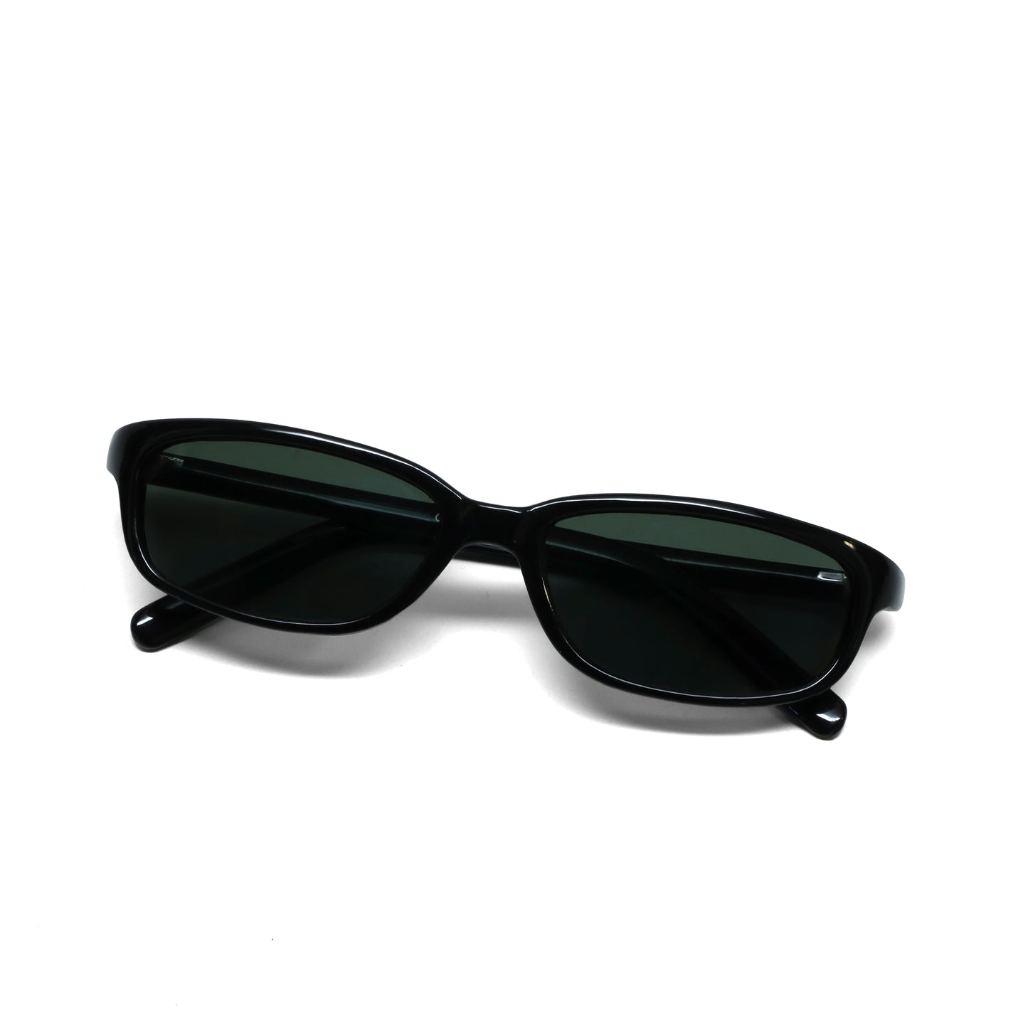 //Style 67// Vintage Small Size Narrow Frame Slim Rectangle Sunglasses - Black