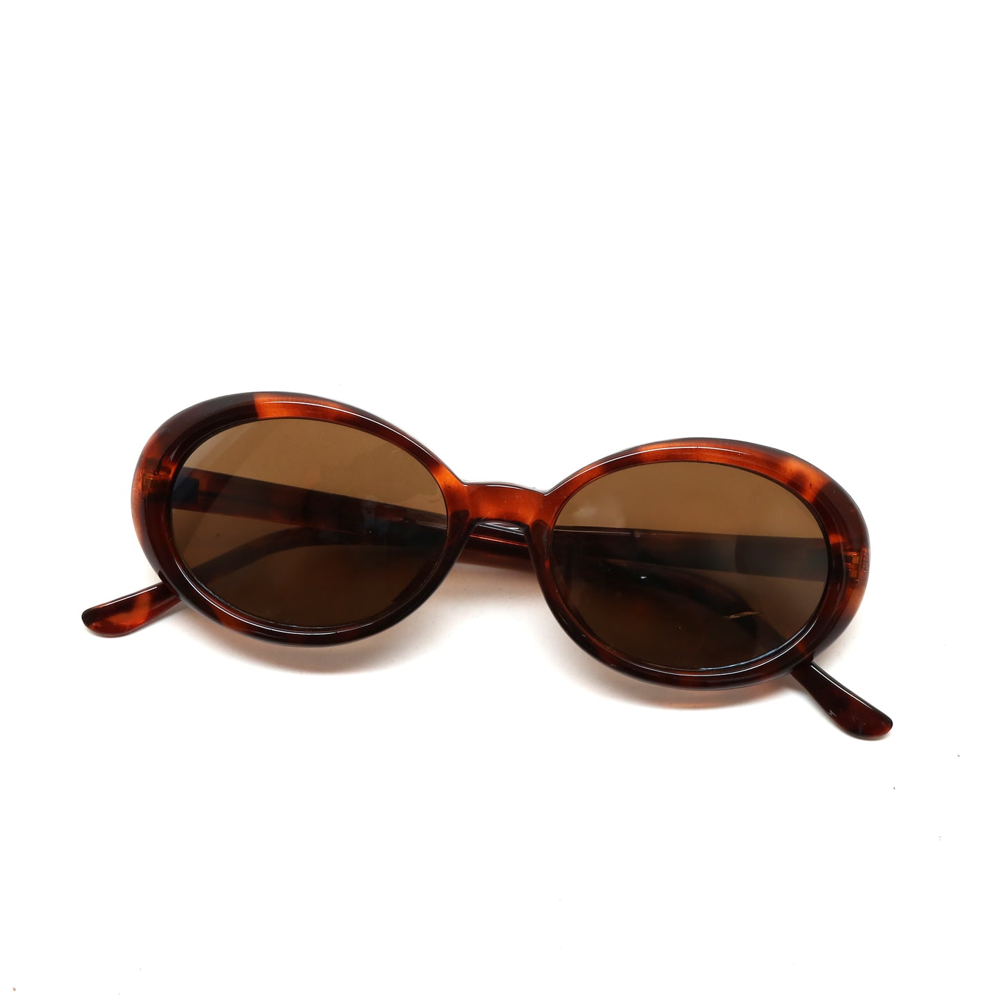 Vintage Standard Size 90s Mod Original Hermosa Oval Sunglasses - Tortoise Brown