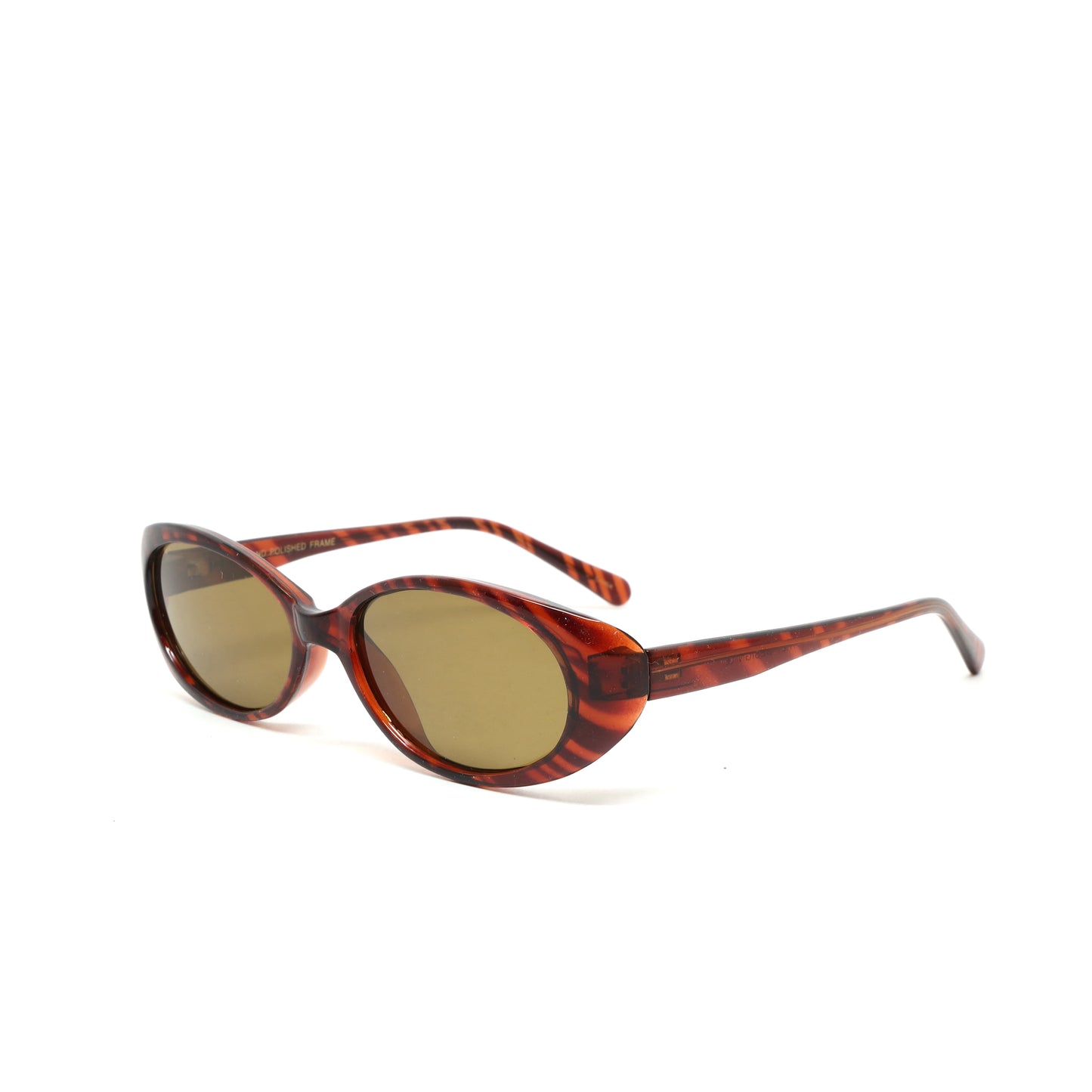 Vintage Standard Size 90s Deadstock Bel Aire Oval Frame Sunglasses - Tortoise/Brown