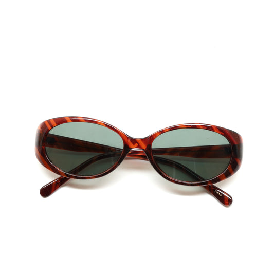 Vintage Small Size 90s Deadstock Bel Aire Oval Frame Sunglasses - Tortoise