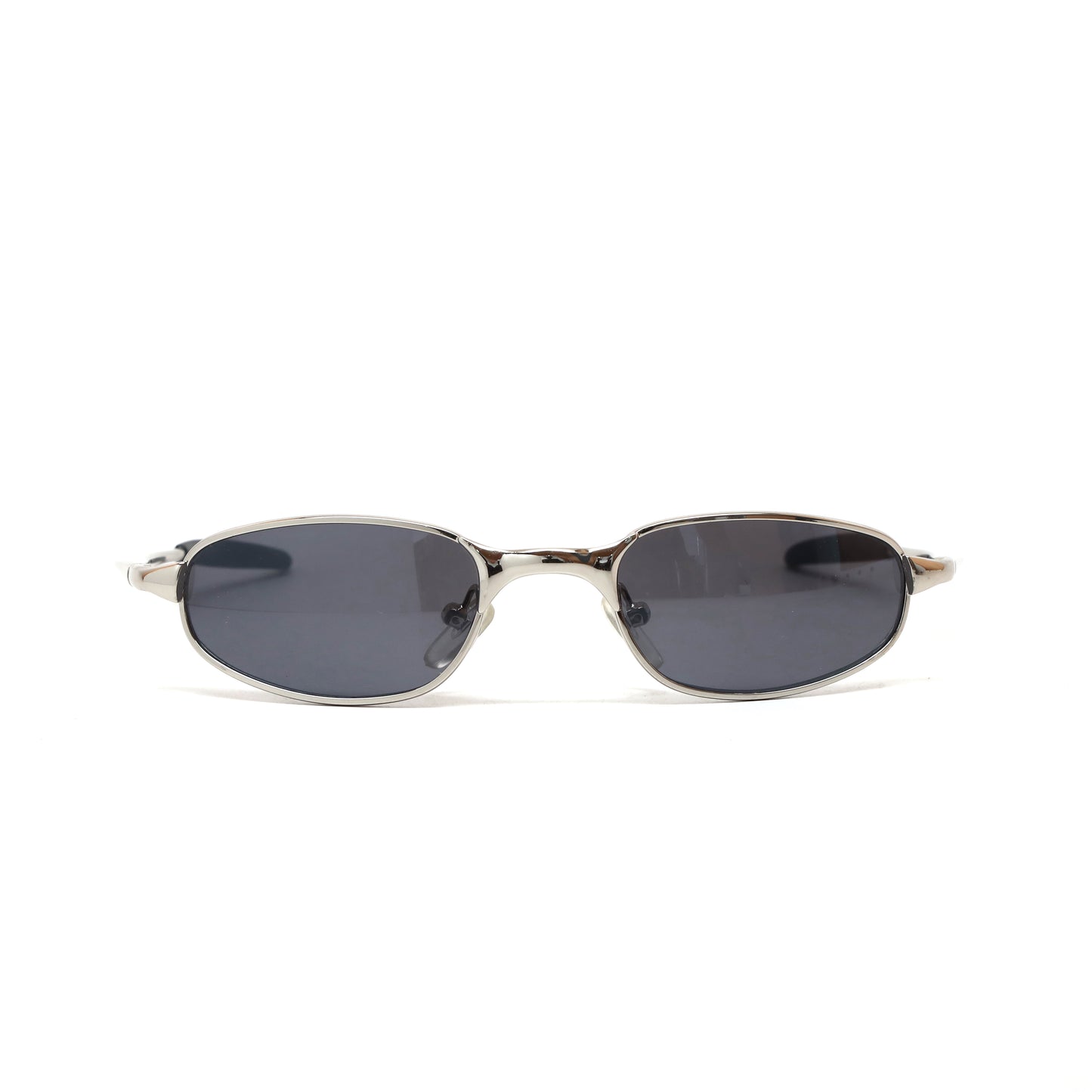Vintage Small Size 90s Matrix Style Sunglasses - Chrome
