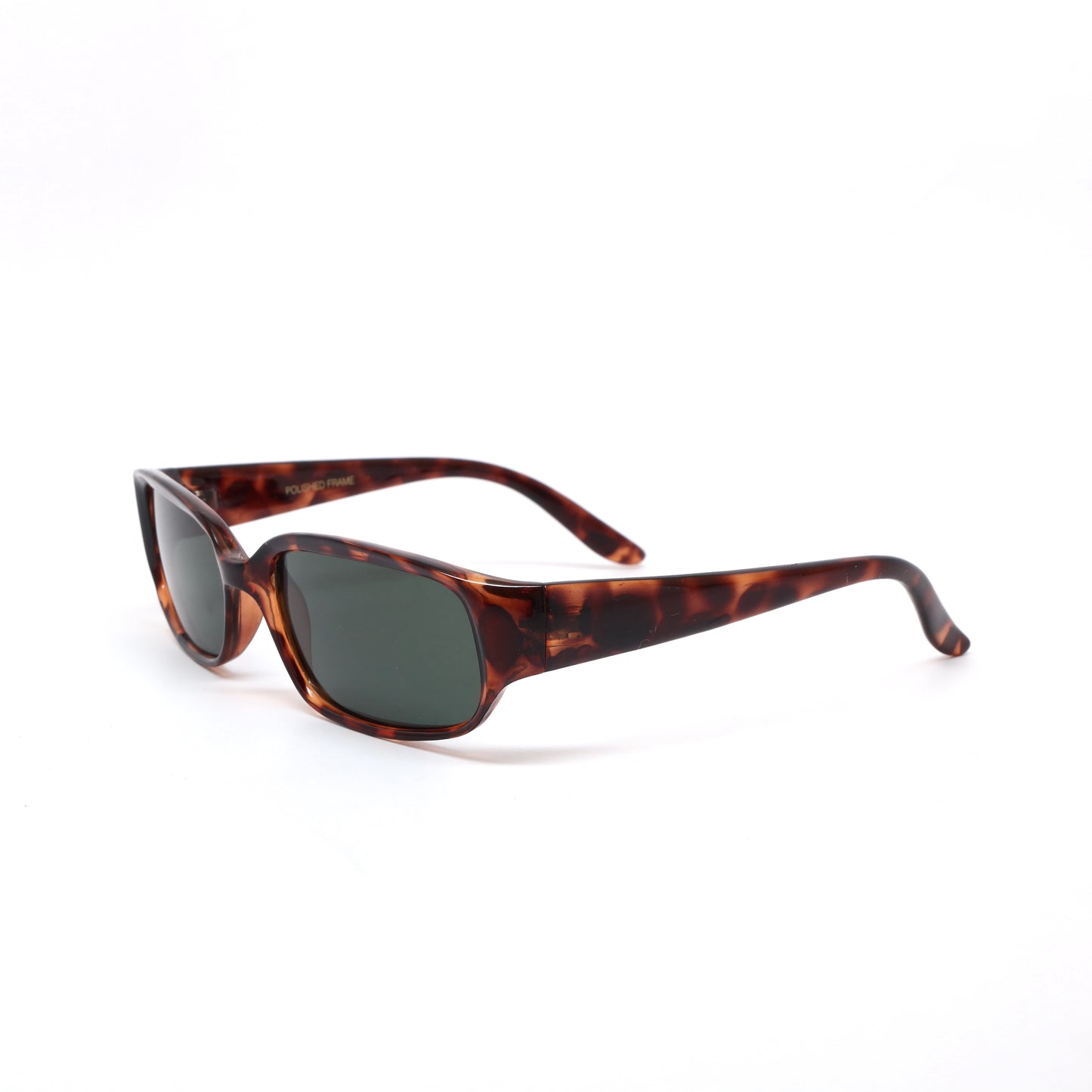 Vintage Standard Size Rectangle Frame Sunglasses - Tortoise