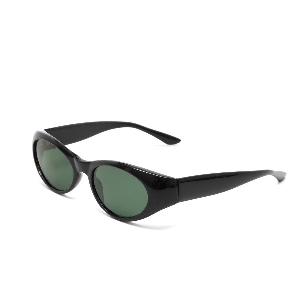 //Style 569// Classic True Vintage Circular Frame Sunglasses - Black