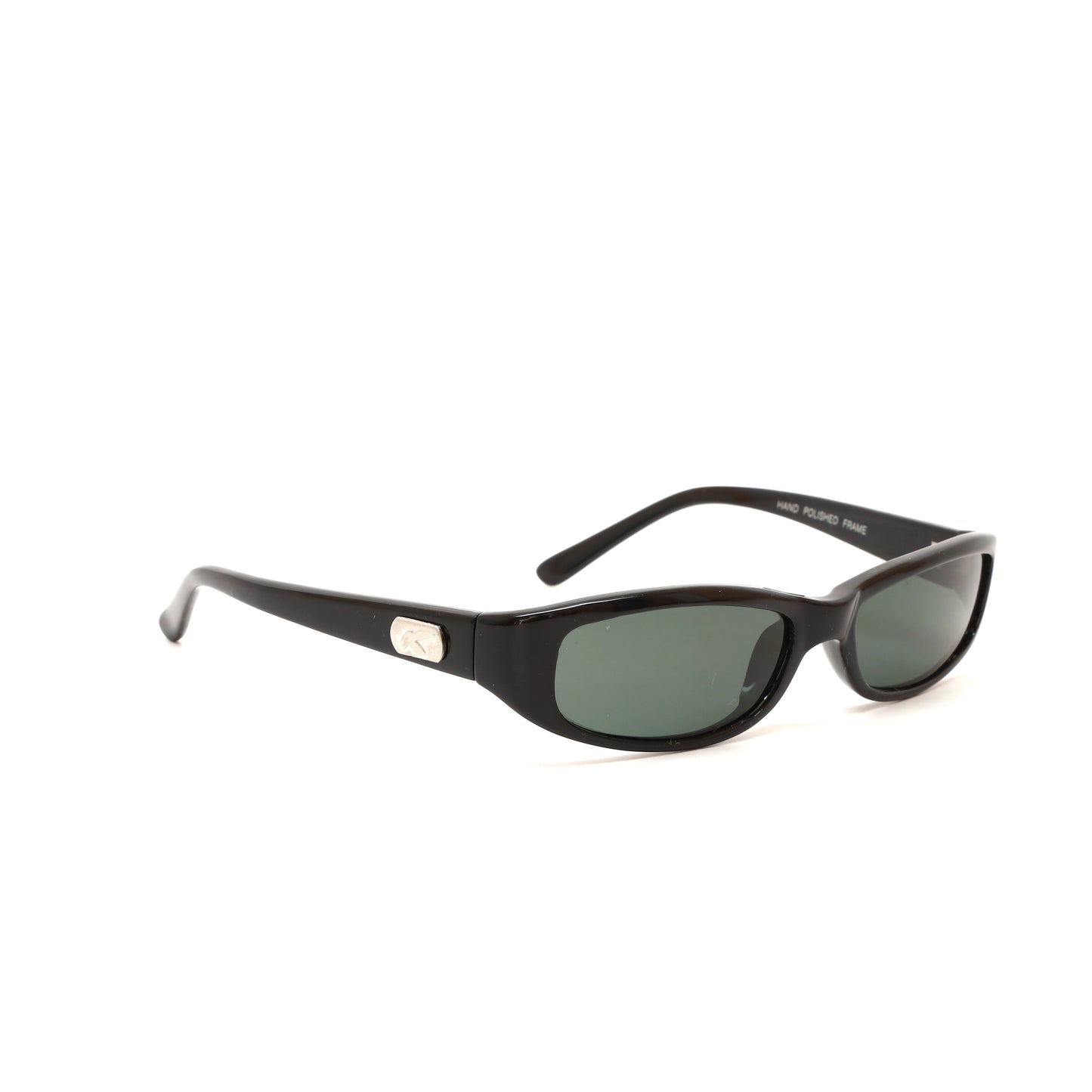 Vintage Small Size 90s Dez Narrow Shaped Sunglasses - Black