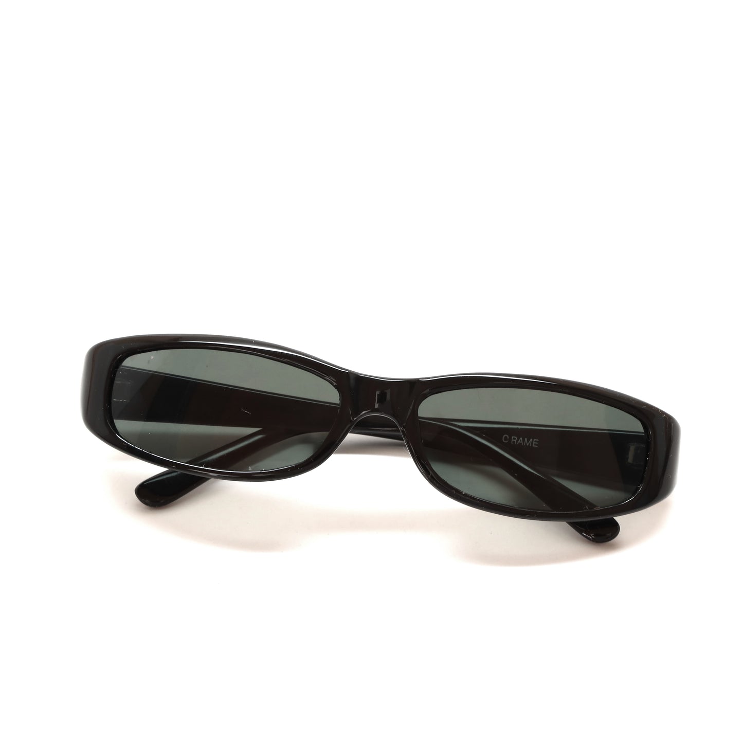 Vintage Small Size 90s Dez Narrow Shaped Sunglasses - Black