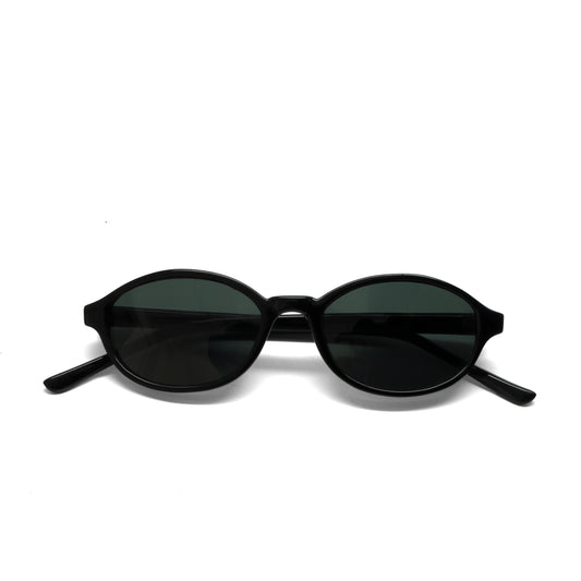 LIMITED //Style 48// Deluxe Vintage 90s Deadstock Standard Oval Sunglasses - Black