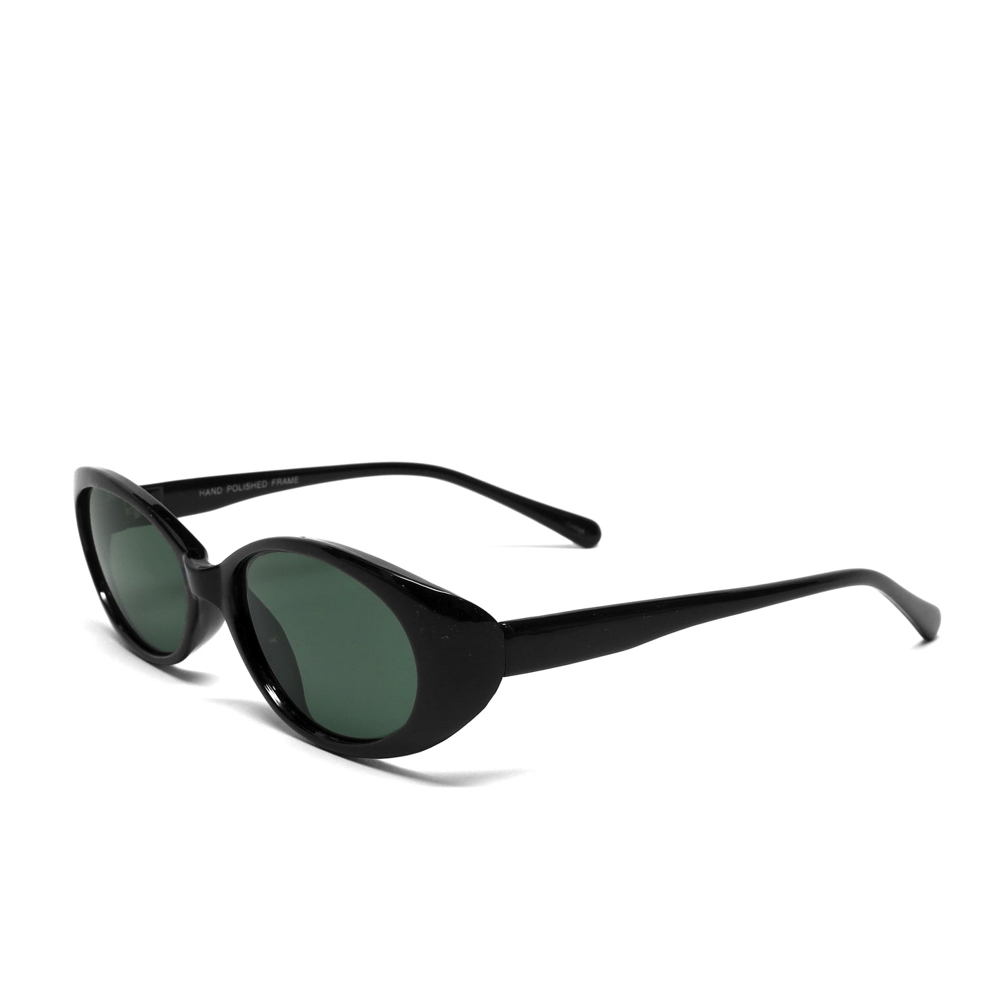 //Style 056// Vintage Standard 90s Bel Aire Oval Sunglasses - Black
