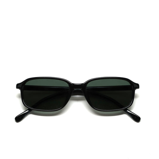//Style 36// Deluxe Vintage 90s Deadstock Rectangle Sunglasses - Black