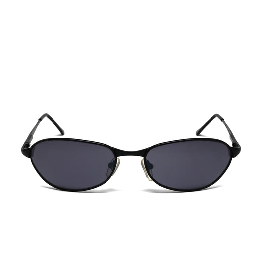 //Style 058// Classic Vintage Late 90s Wire Oval Sunglasses - Black