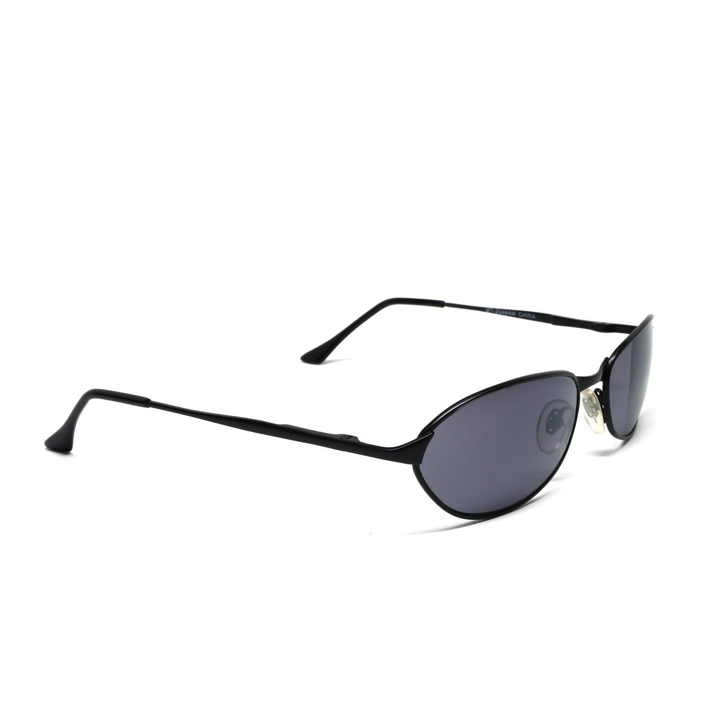 //Style 058// Classic Vintage Late 90s Wire Oval Sunglasses - Black