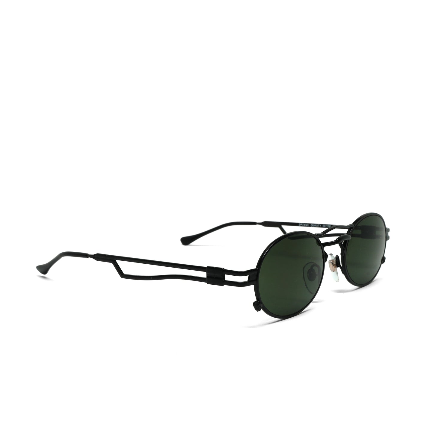 //Style 123// Vintage Deadstock 90s Wire Oval Sunglasses - Black