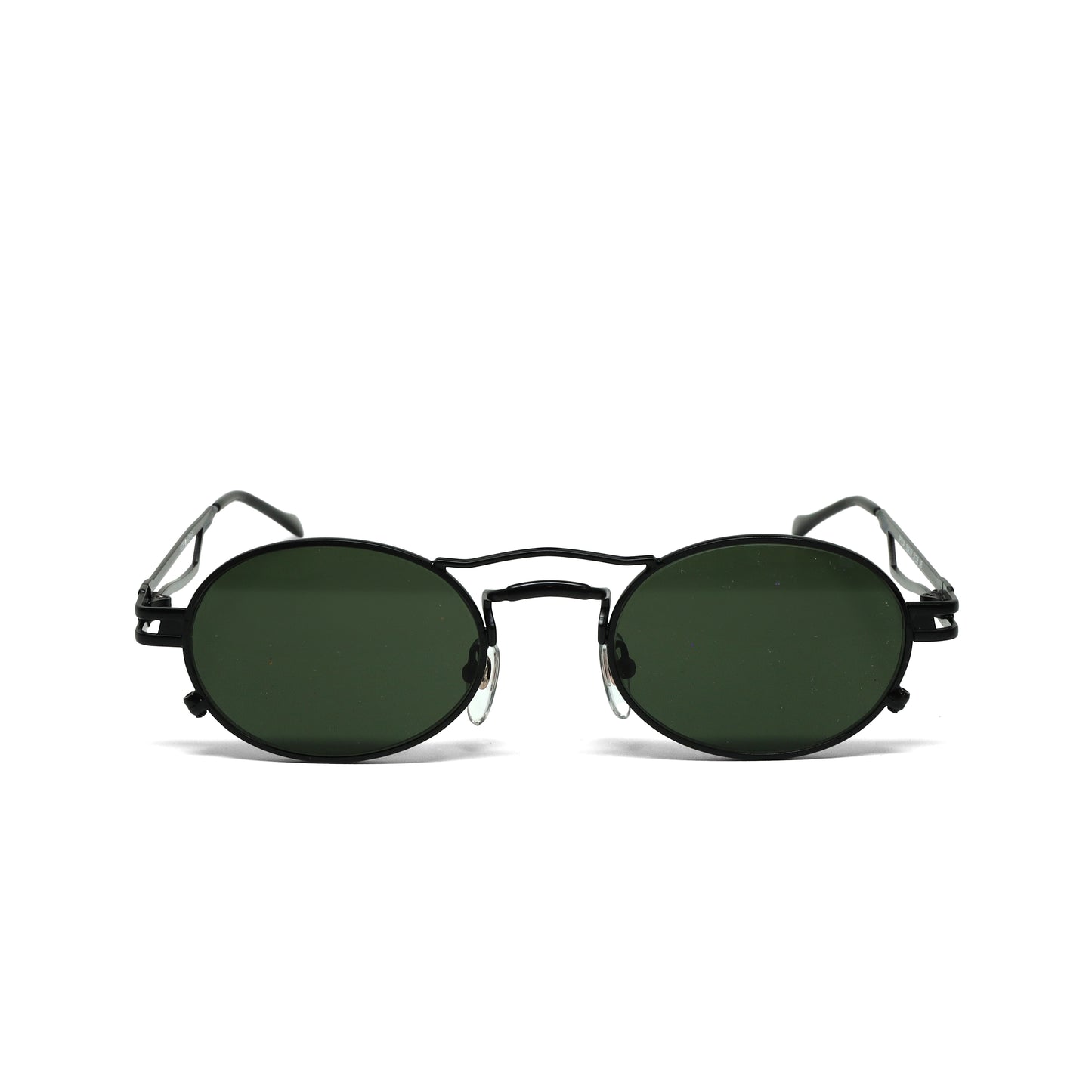 //Style 123// Vintage Deadstock 90s Wire Oval Sunglasses - Black