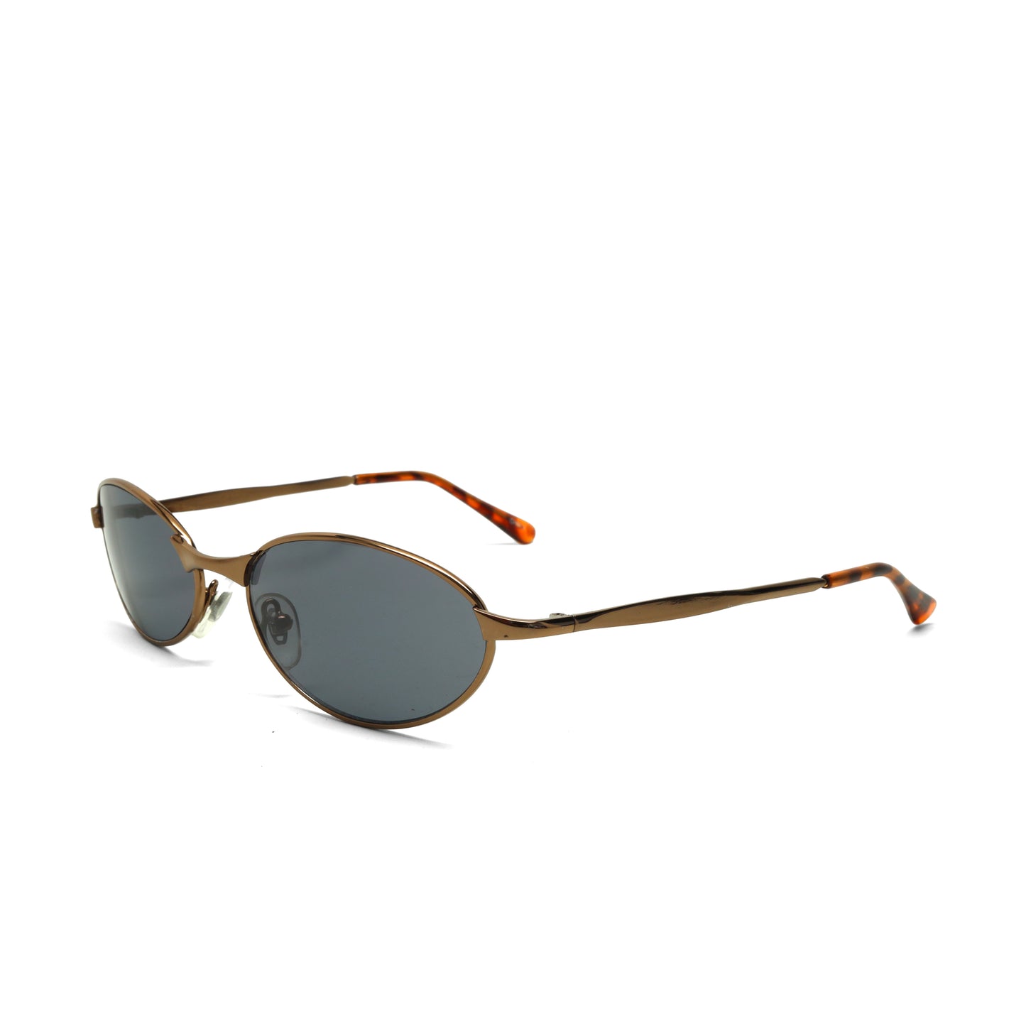 //Style 058// Classic Vintage Late 90s Wire Oval Sunglasses - Bronze