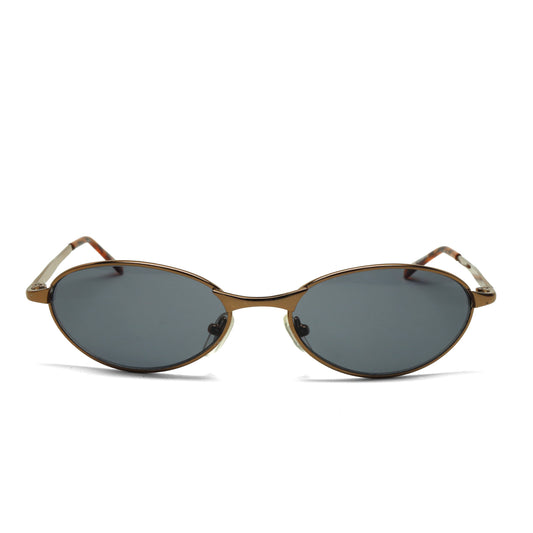 //Style 058// Classic Vintage Late 90s Wire Oval Sunglasses - Bronze