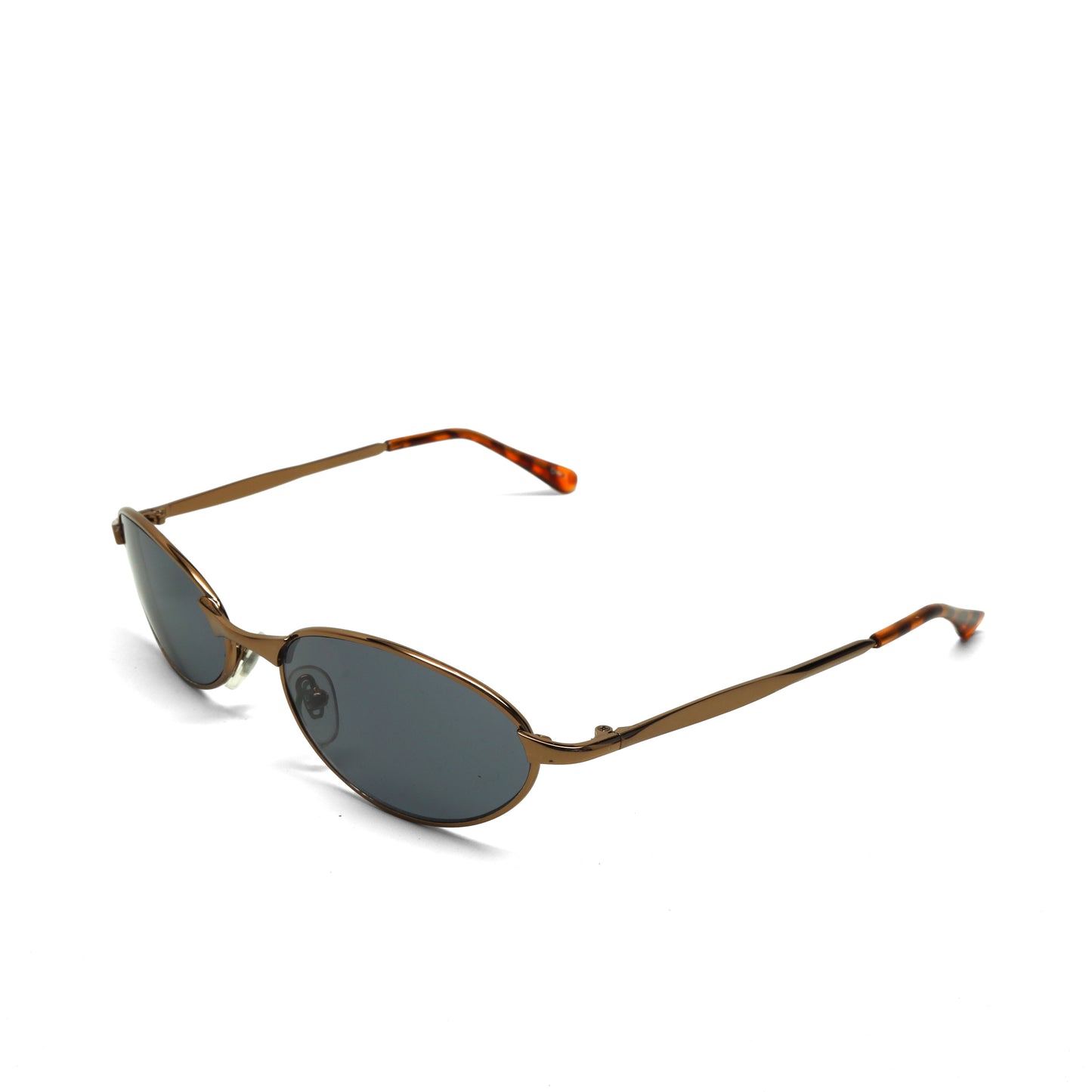 //Style 058// Classic Vintage Late 90s Wire Oval Sunglasses - Bronze