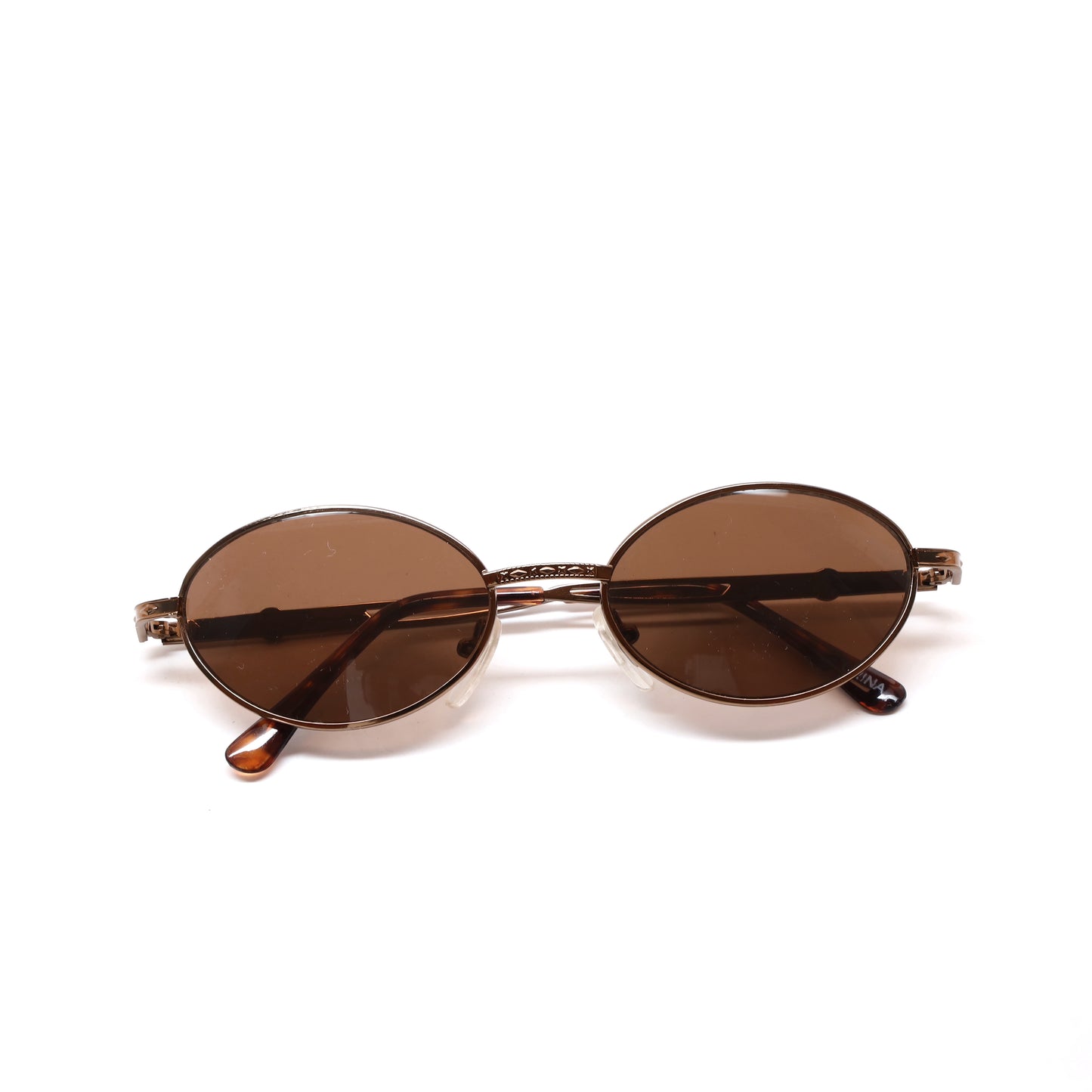 Vintage MINI Small Size 1992 Neo Santa Fe Oval Frame Sunglasses - Bronze