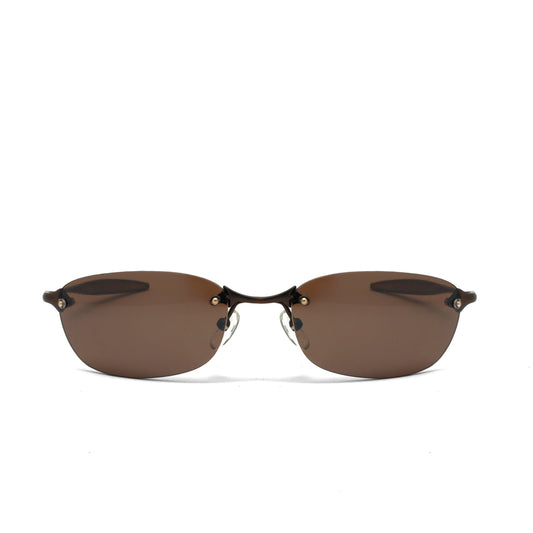 //Style 2569// True Vintage 90s Narrow Wraparound Sunglasses - Bronze