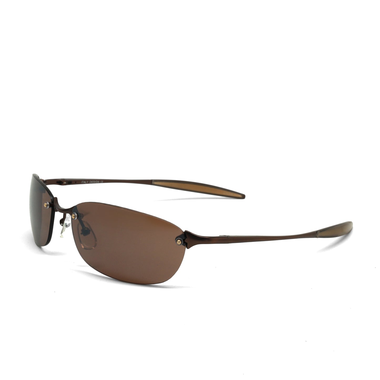 //Style 2569// True Vintage 90s Narrow Wraparound Sunglasses - Bronze
