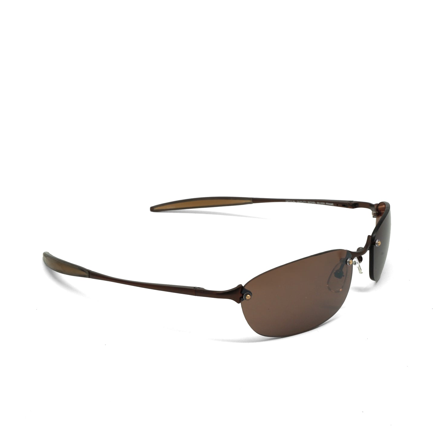 //Style 2569// True Vintage 90s Narrow Wraparound Sunglasses - Bronze