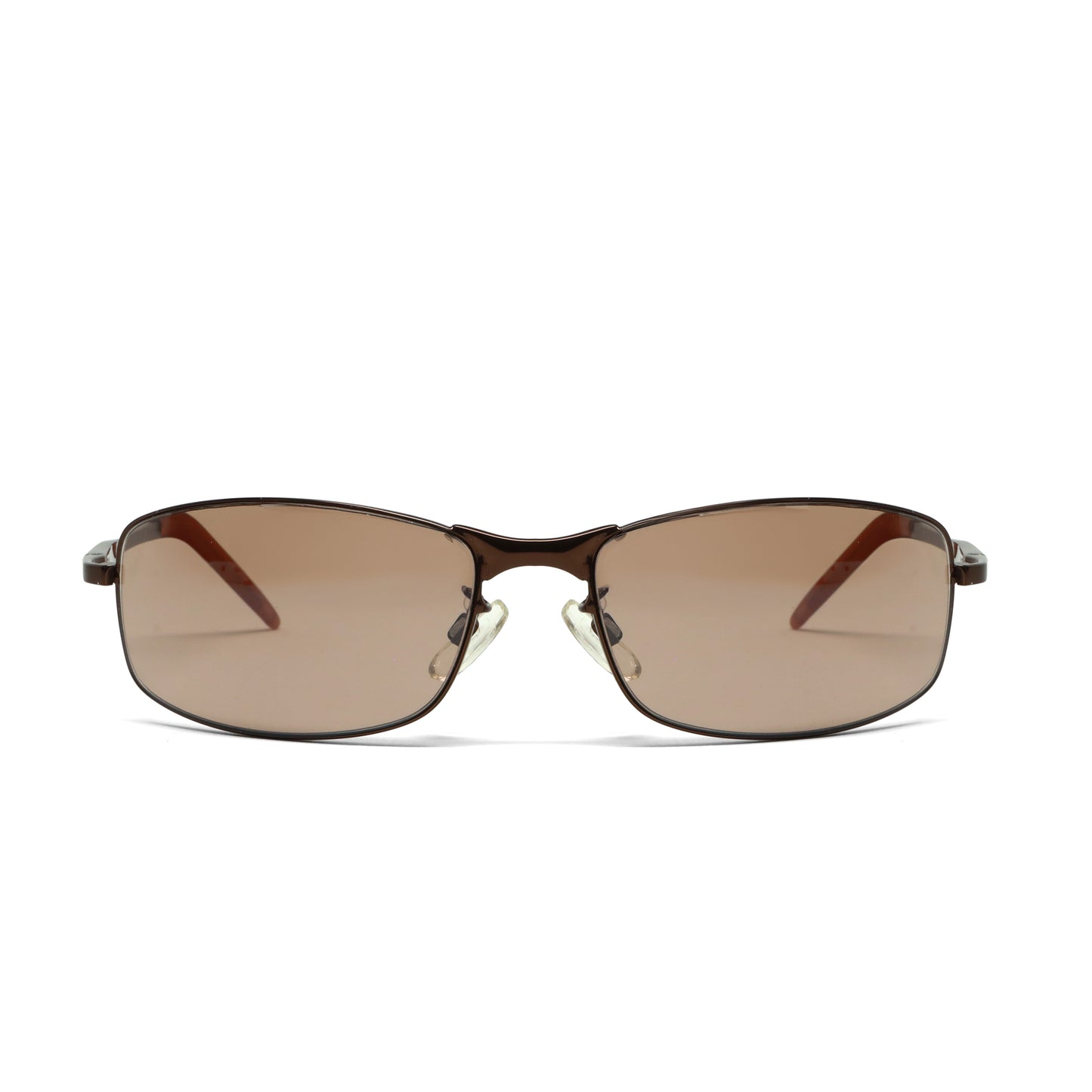 //Style 924// Classic Vintage 90s Metal Wraparound Frame Sunglasses - Bronze Brown