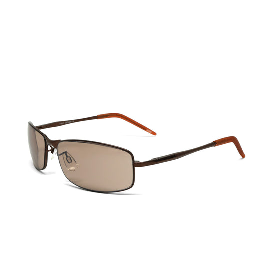 //Style 924// Classic Vintage 90s Metal Wraparound Frame Sunglasses - Bronze Brown