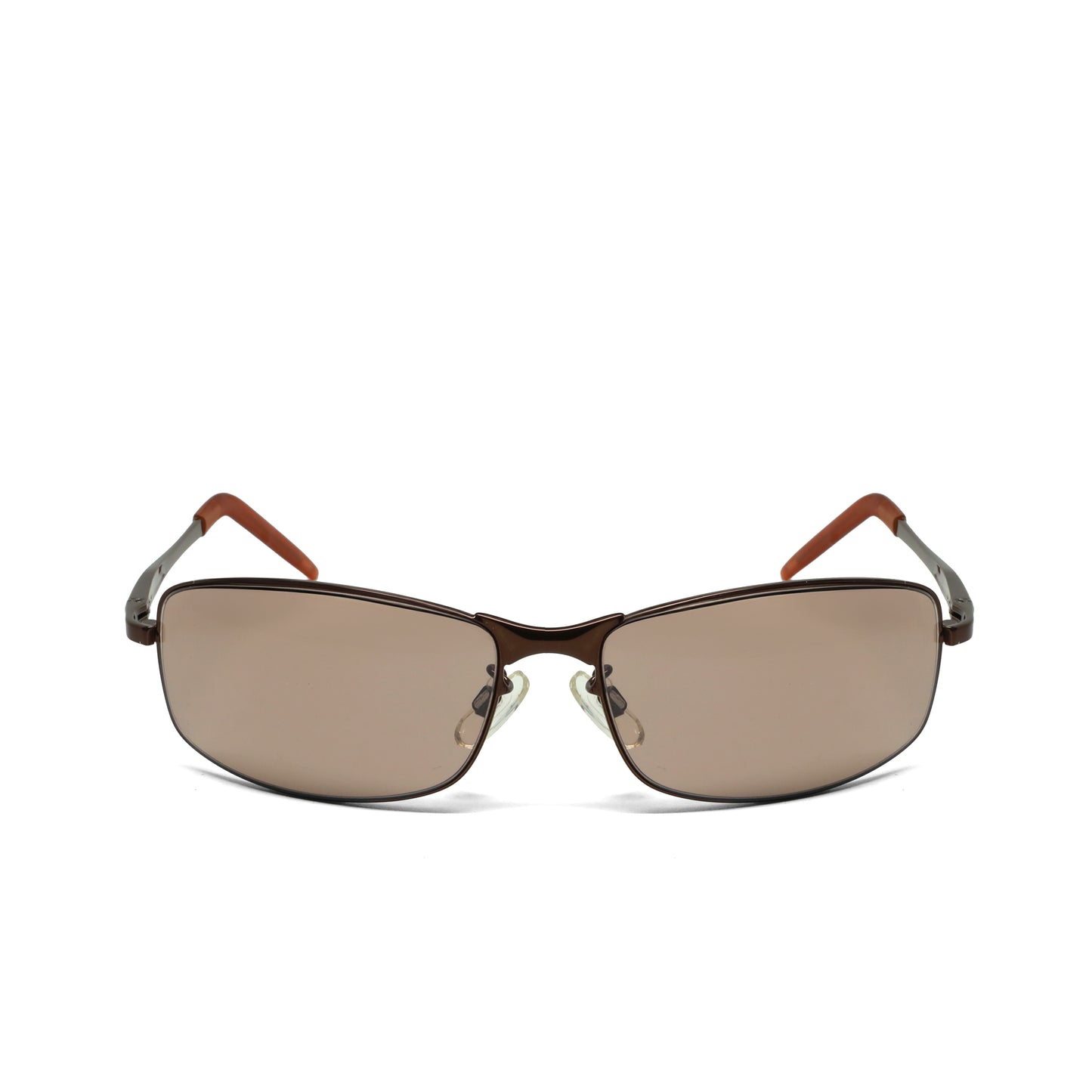 //Style 924// Classic Vintage 90s Metal Wraparound Frame Sunglasses - Bronze Brown