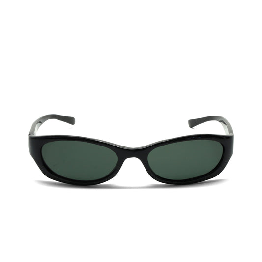 //Style 616// Vintage Classic 90s Circular Browline Sunglasses - Black
