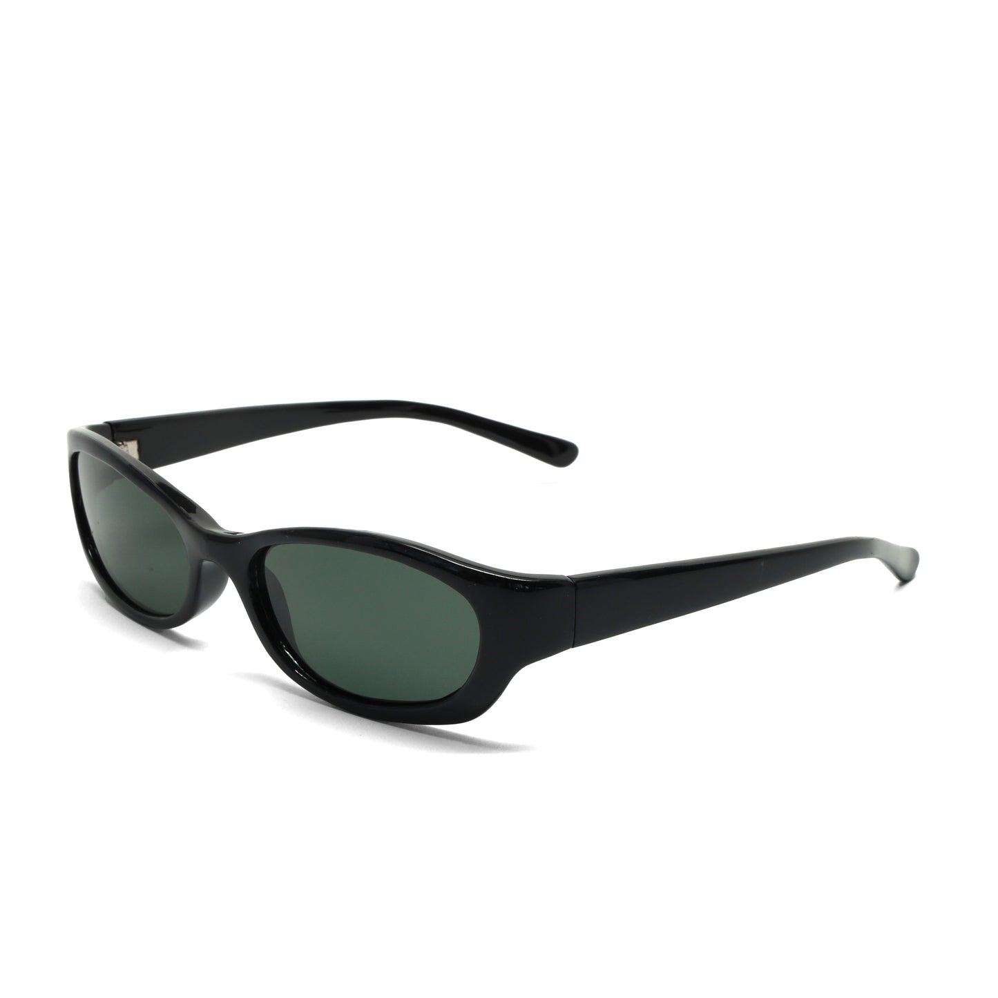 //Style 616// Vintage Classic 90s Circular Browline Sunglasses - Black