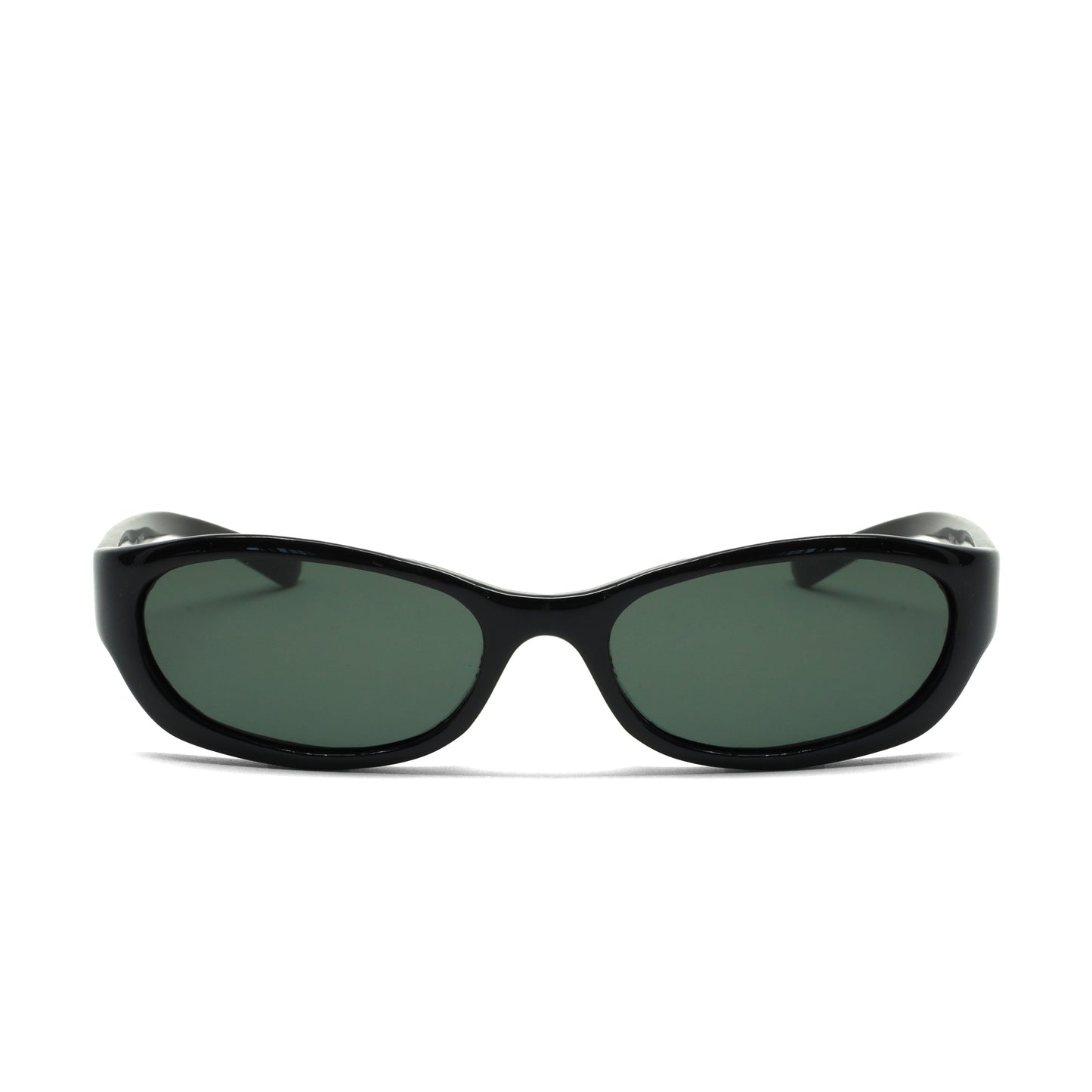 //Style 616// Vintage Classic 90s Circular Browline Sunglasses - Black