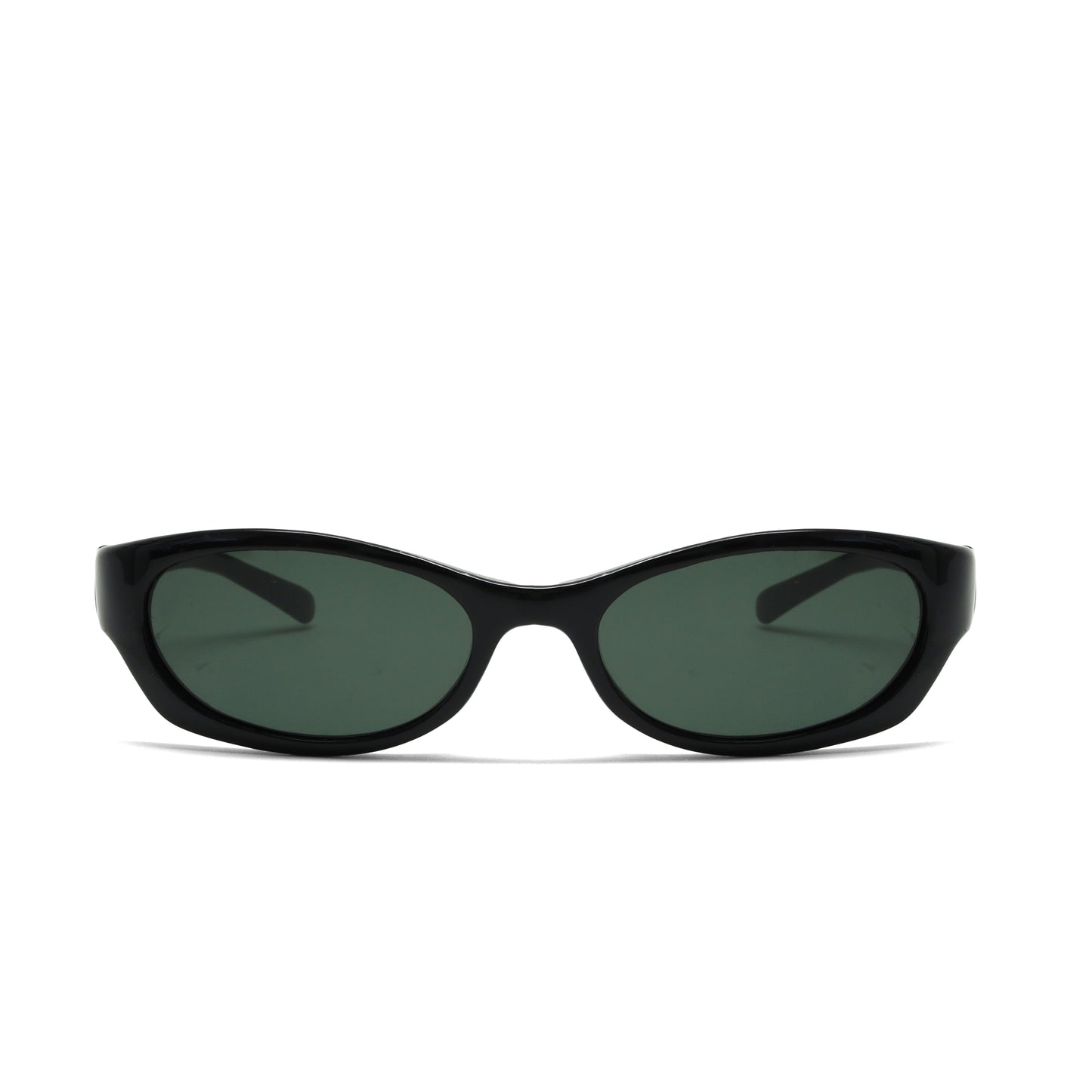 //Style 616// Vintage Classic 90s Circular Browline Sunglasses - Black