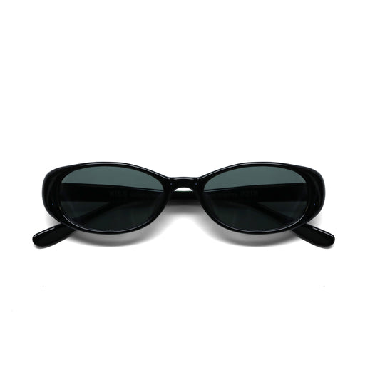 //Style 97// Deluxe Vintage 90s Standard Original Oval Sunglasses - Black