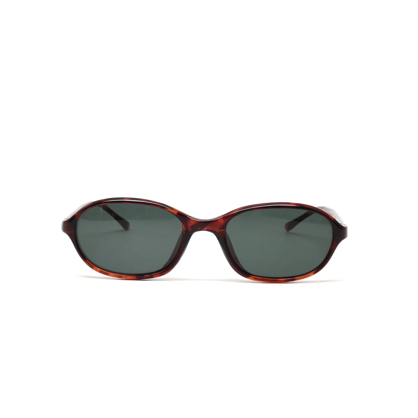 Vintage Standard Size 90s Deadstock Oval Frame Sunglasses - Tortoise