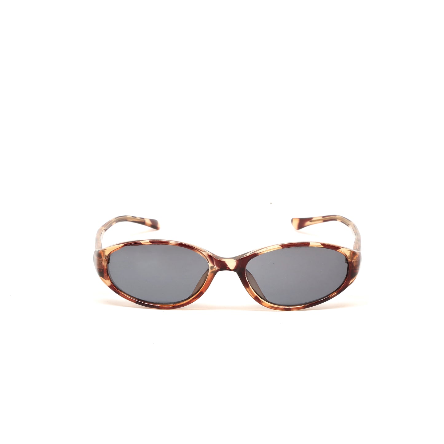 Vintage 1990s Chic Standard Oval Frame Sunglasses - Brown