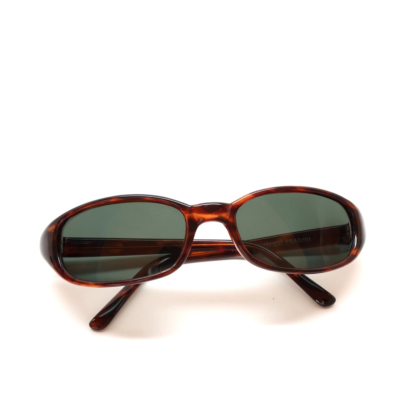 Deluxe Vintage 90s Deadstock Wraparound Oval Sunglasses - Tortoise