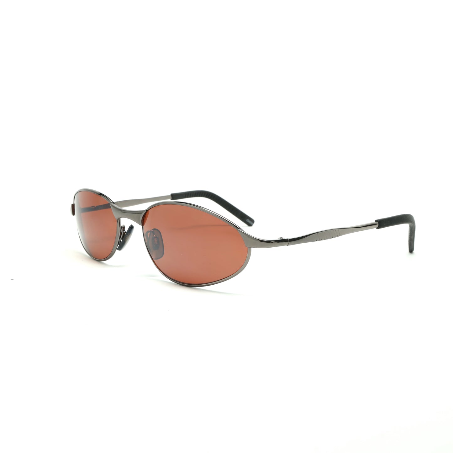 //Style 1// Vintage Standard 1997 Angled Oval Frame Sunglasses - Black