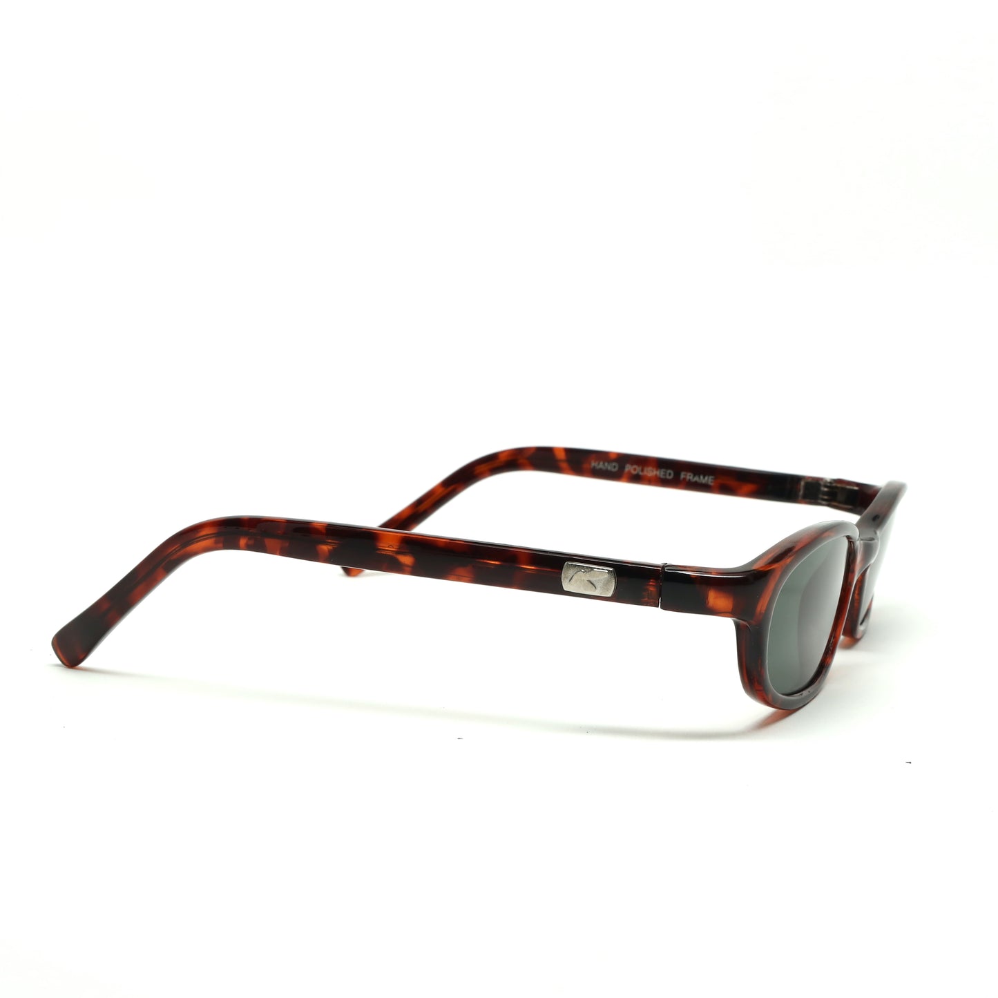 //Style 47// Vintage Small Size 90s Browline Circular Shape Sunglasses - Tortoise