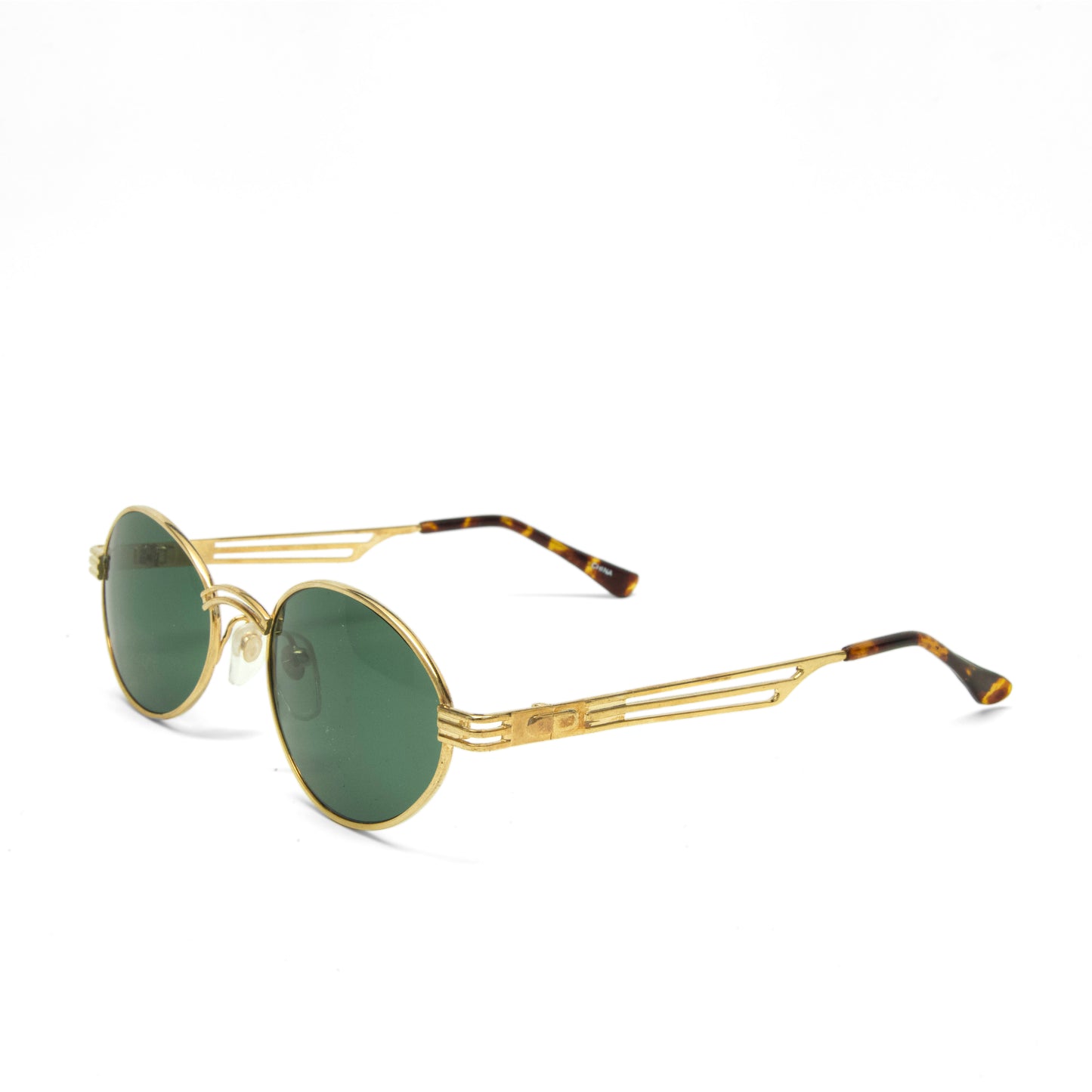 //Style 337// True Vintage Wire Gold Frame Oval Sunglasses