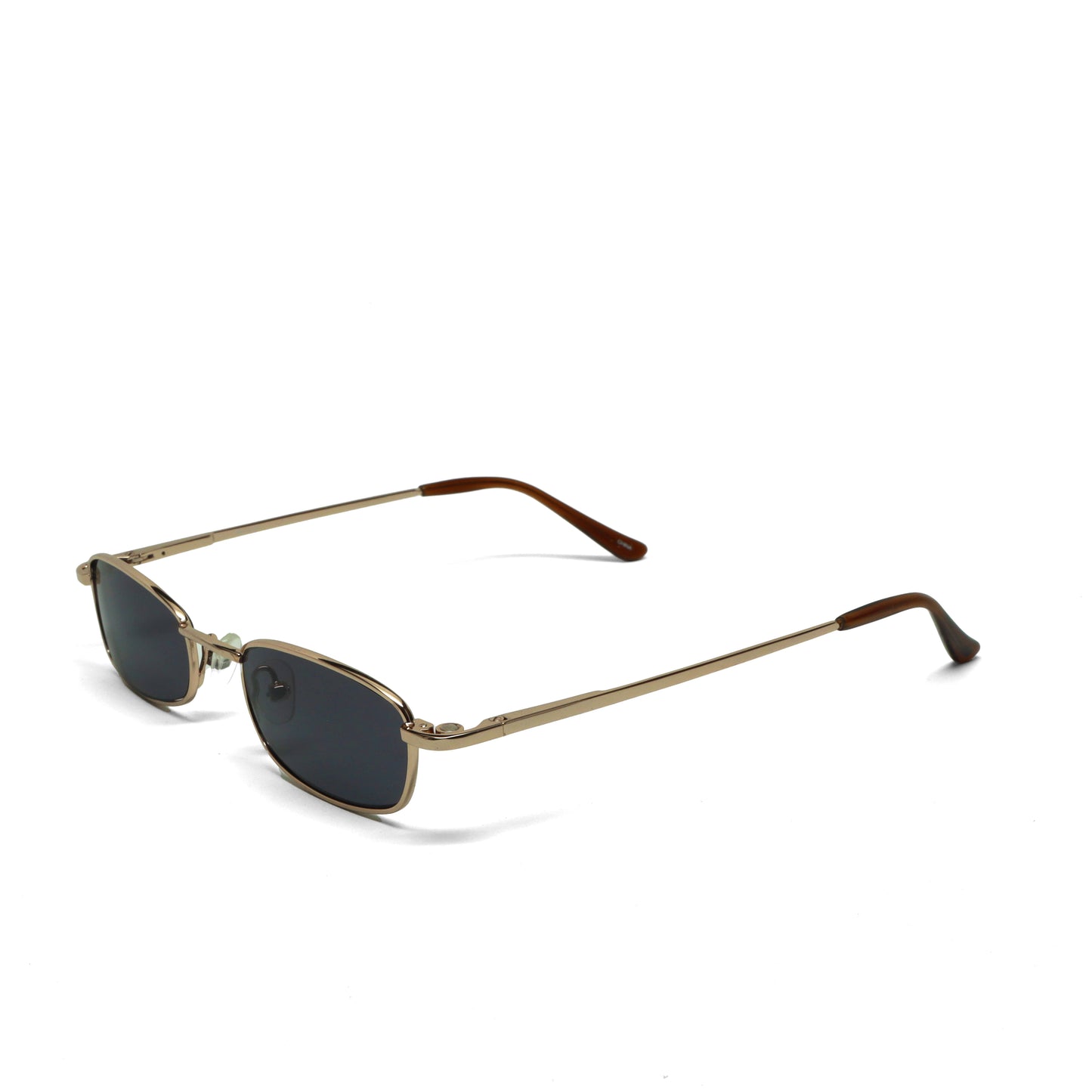 //Style 175// High Quality Vintage 90s Wire Rectangle Sunglasses - Gold