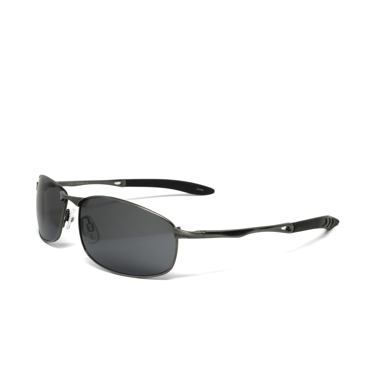 //Style 837// Polarized Vintage 90s Wraparound Wire Sunglasses - Grey