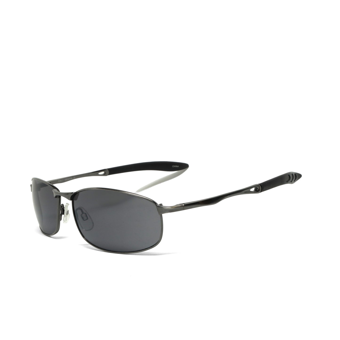 //Style 837// Polarized Vintage 90s Wraparound Wire Sunglasses - Grey