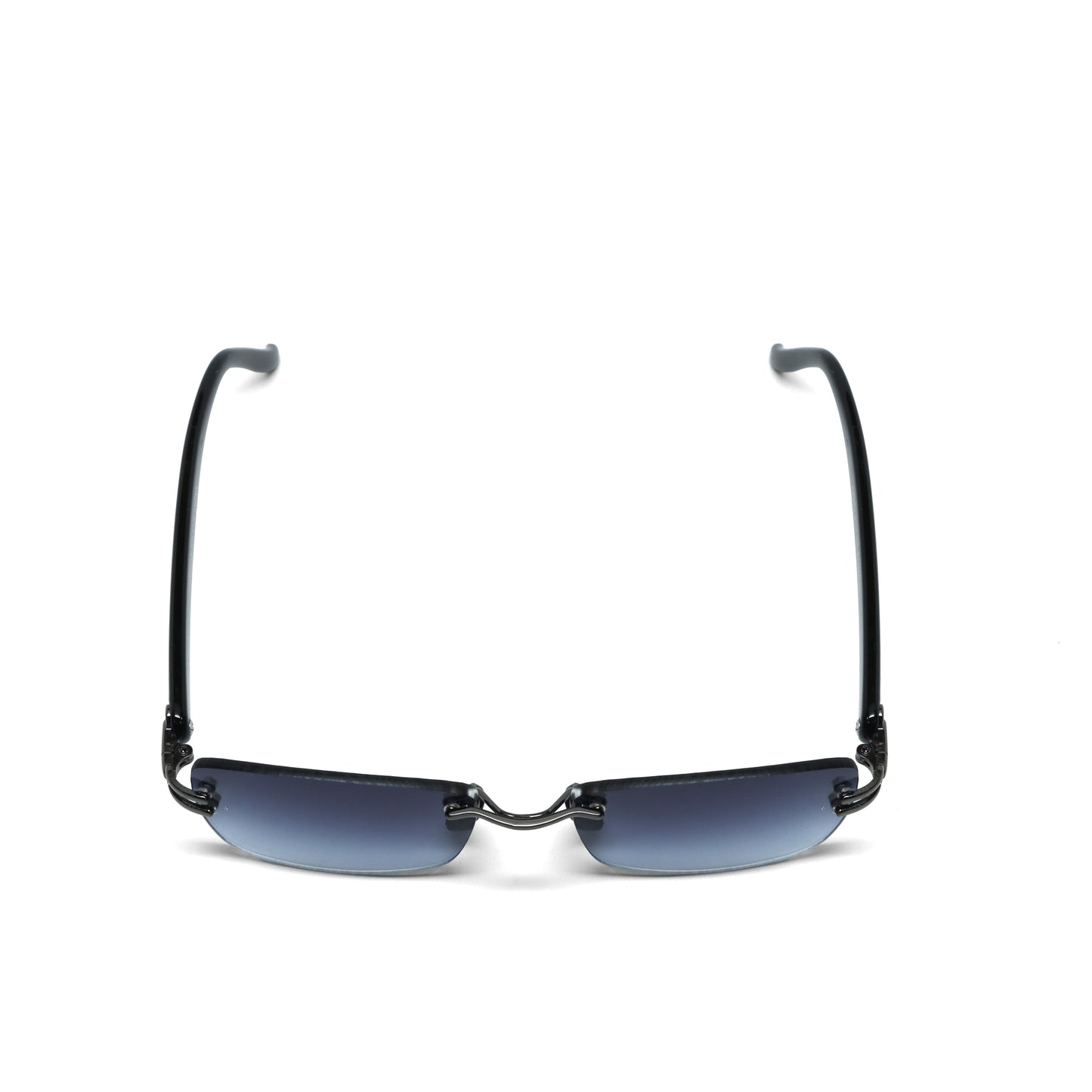 //Style 316// True Vintage 90s Rimless Rectangle Frame Sunglasses - Grey