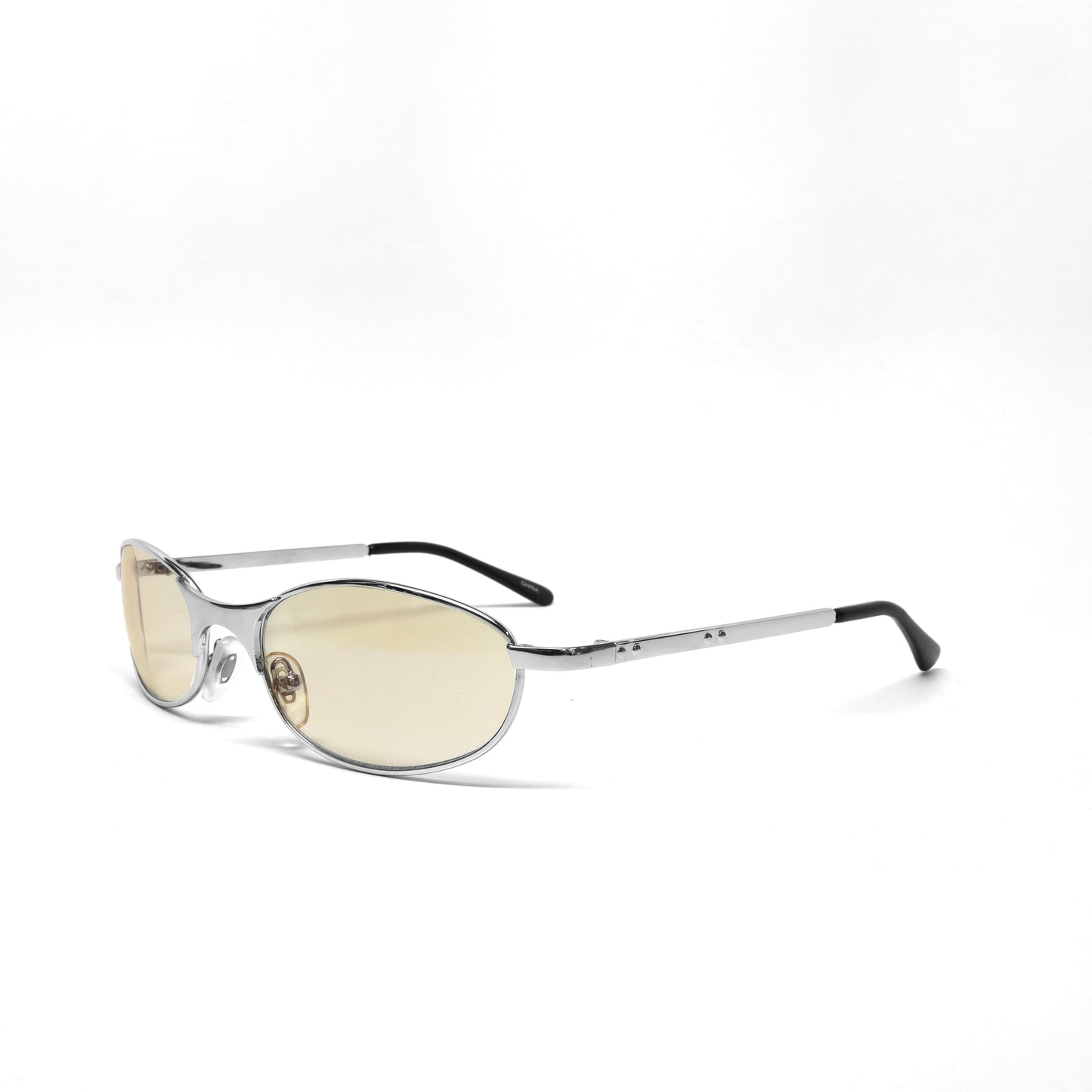 LAST CALL //Style 64// Vintage 2000 Light Tinted Iridescent Sunglasses - Silver