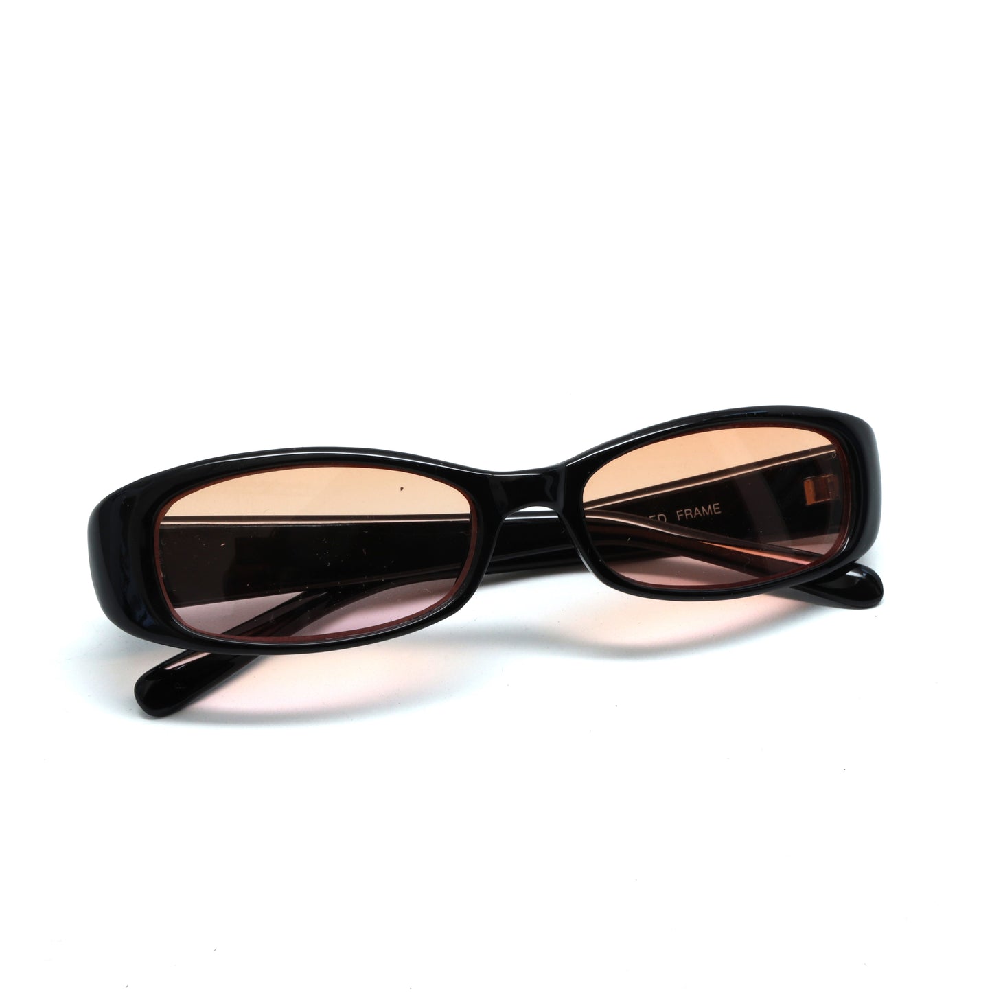 //Style 62// Vintage 90s Rectangle Frame Sunglasses - Light Pink