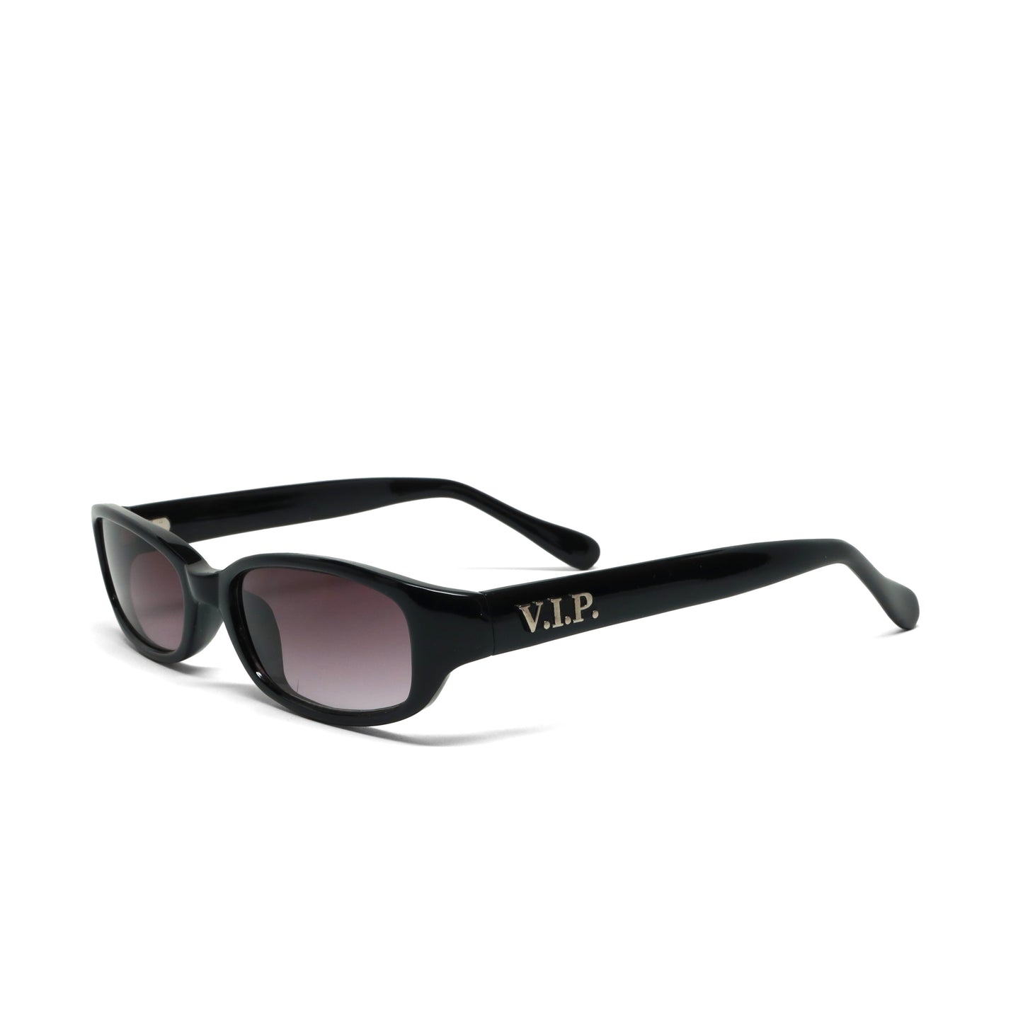 //Style VIP 39// Deluxe Vintage 90s Narrow Rectangle Frame Sunglasses - Black