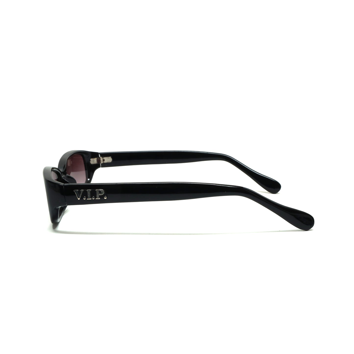//Style VIP 39// Deluxe Vintage 90s Narrow Rectangle Frame Sunglasses - Black