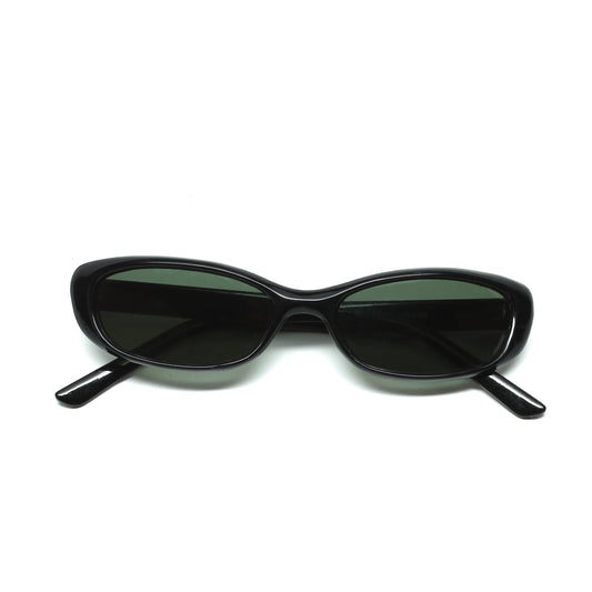 //Style 430// Vintage 90s Size Slim Rectangle Frame Sunglasses - Black